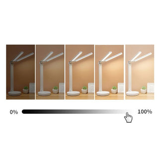 Lampe de bureau LED réglable à deux têtes