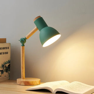 Lampe de bureau rotative nordique en bois