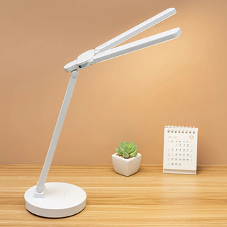 Lampe de bureau LED réglable à deux têtes