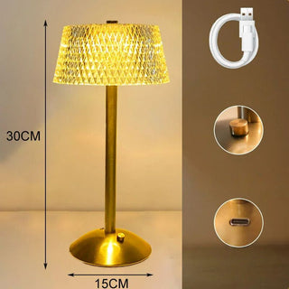 Lampe de chevet LED rétro chic sans fil