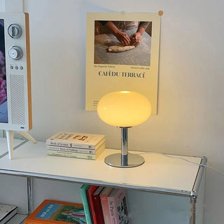 Lampe de chevet post-moderne et minimaliste en verre jaune