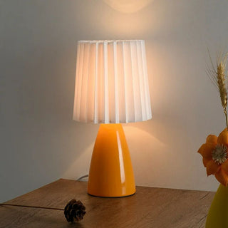 Lampe de chevet en céramique et tissu