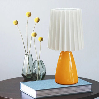 Lampe de chevet en céramique et tissu