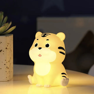 Lampe à poser enfant LED en forme de tigre