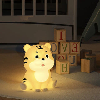 Lampe à poser enfant LED en forme de tigre