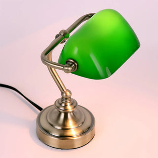 Lampe à poser vintage avec abat-jour vert