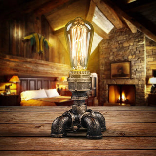Lampe à poser vintage à LED en forme de tuyaux