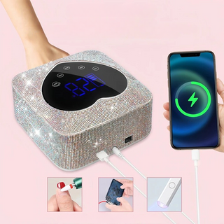 Lampe uv ongles à LED sans fil avec strass