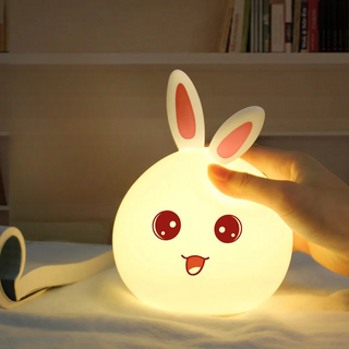 Veilleuse à poser en forme de lapin à LED