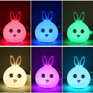 Veilleuse à poser en forme de lapin à LED